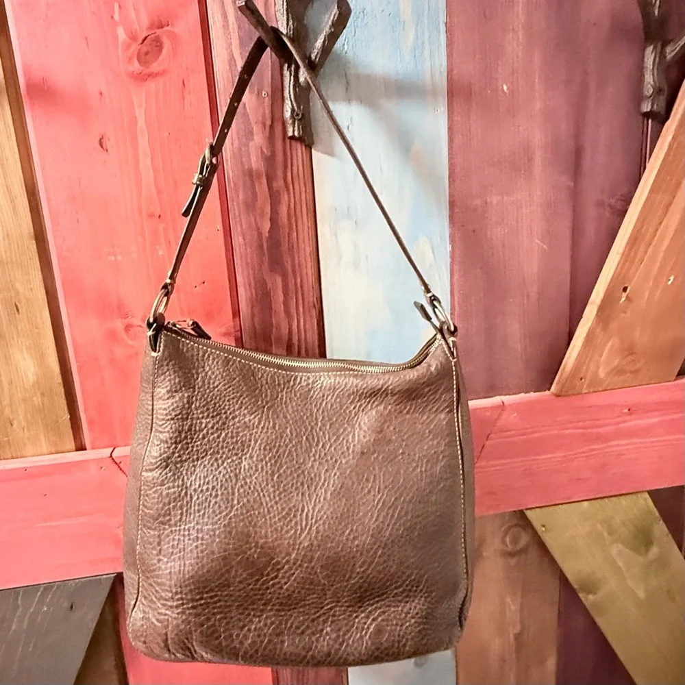 ✨ Vintage Coach Pebbled Leather Hobo Bag | Brown | Classic Brass Hardware